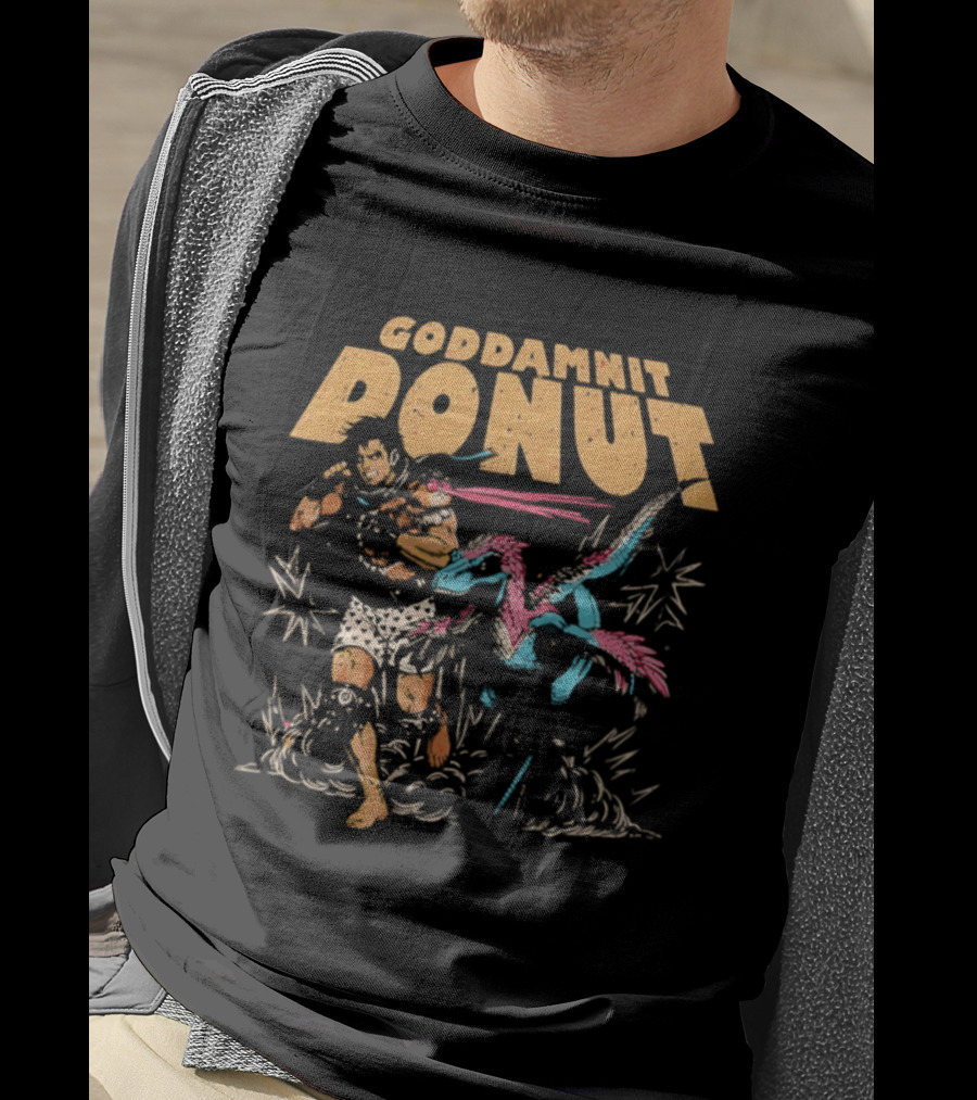 Goddamnit Donut Dinosaur Adventure T-Shirt