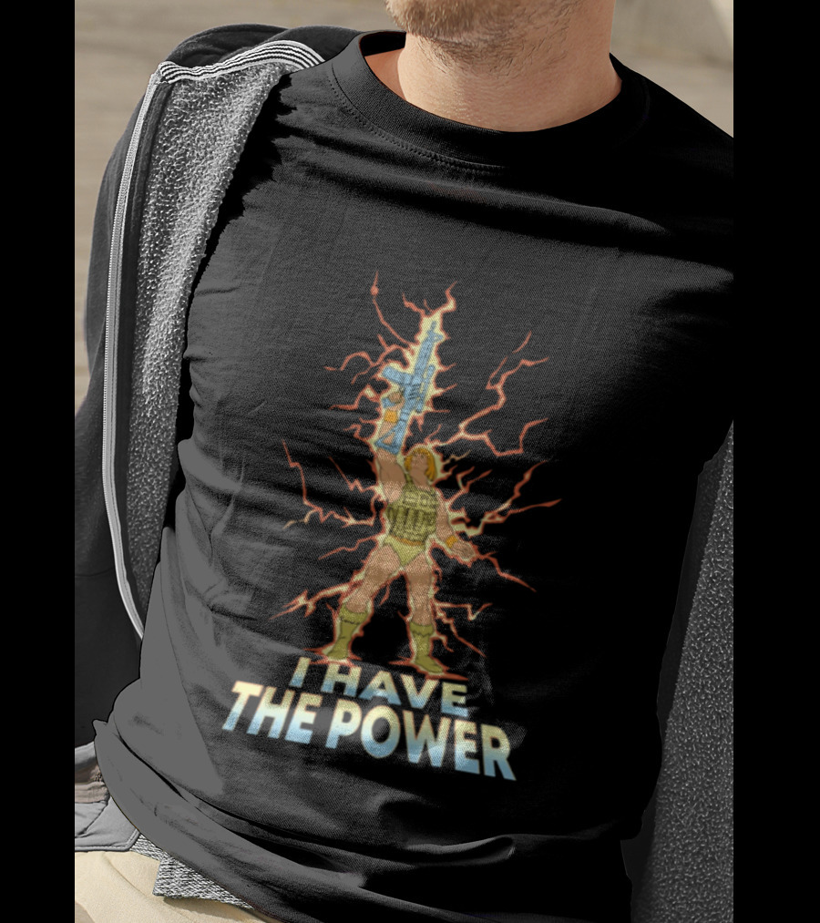 He Man I Have The Power Lightning Action Pose T-Shirt