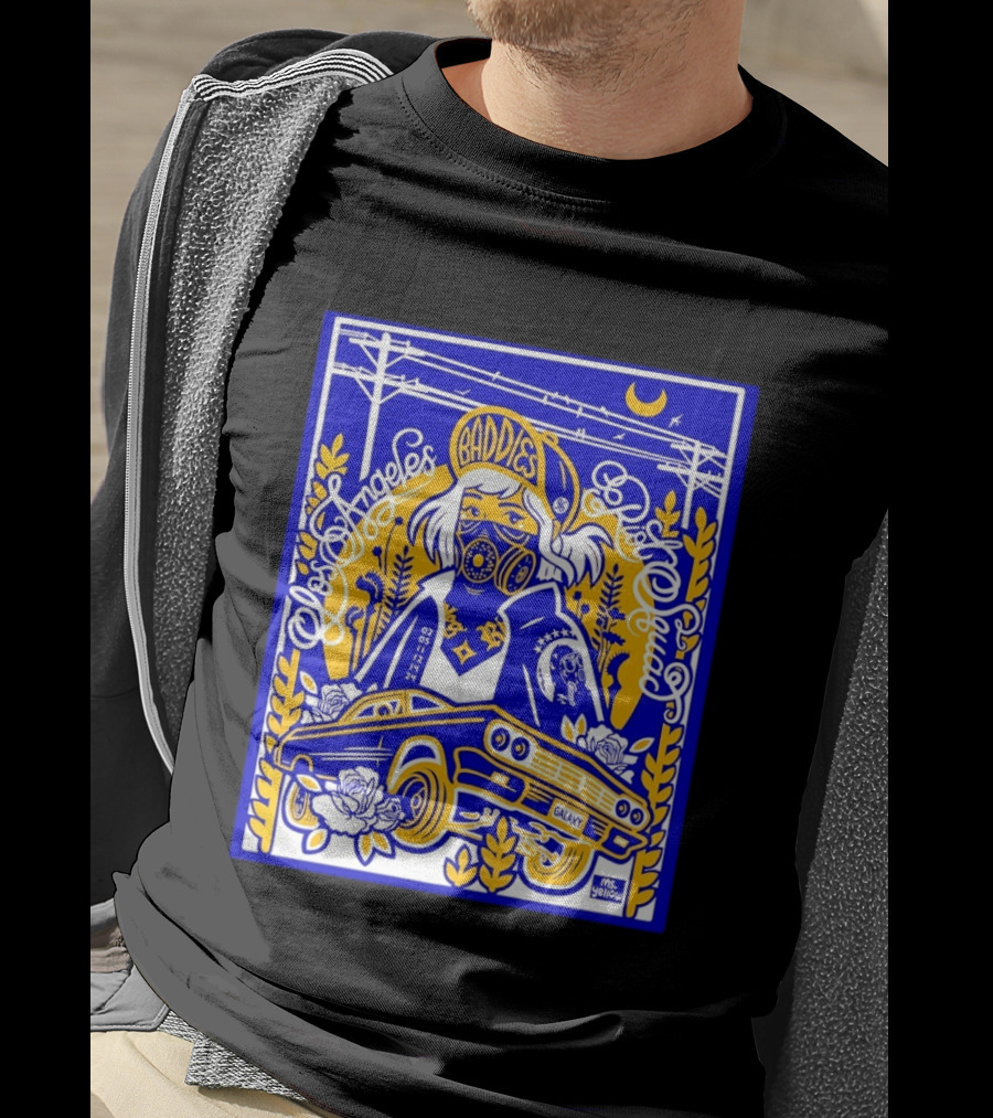 Baddies Los Angeles Riot Squad Galaxy Car Artwork By Ms. Yellow T-Shirt