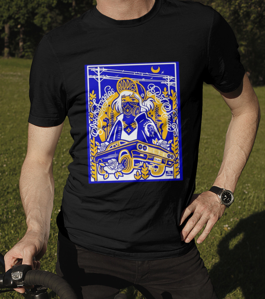 Baddies Los Angeles Riot Squad Galaxy Car Artwork By Ms. Yellow T-Shirt