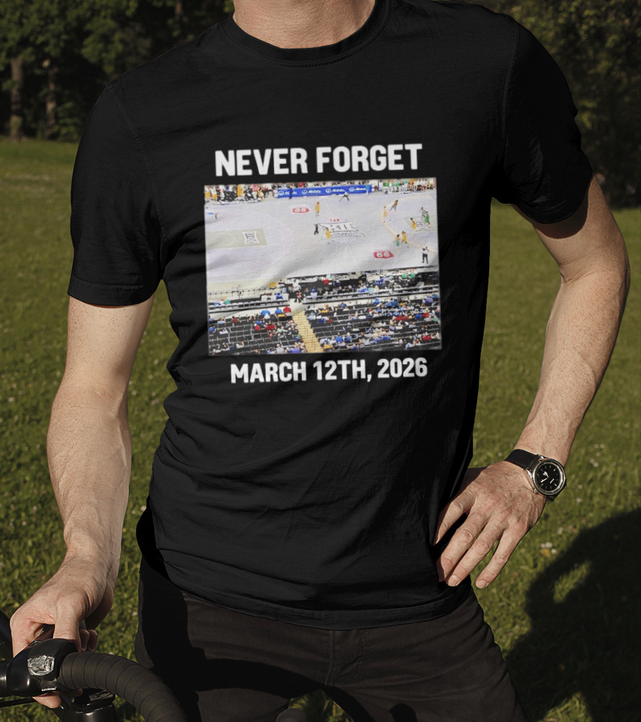 Big 12 Never Forget March 12th 2026 Basketball Court Event T-Shirt