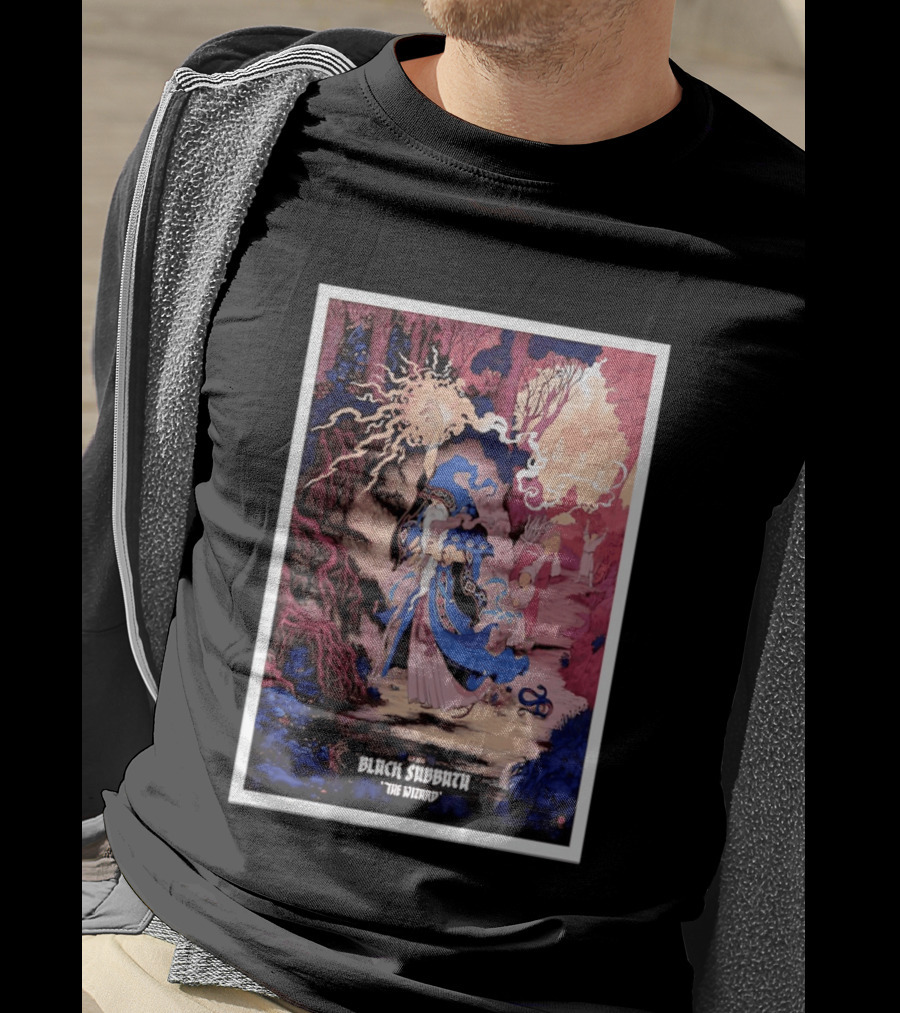 Black Sabbath The Wizard Gandalf From The Lord Of The Rings Fantasy Scene T-Shirt
