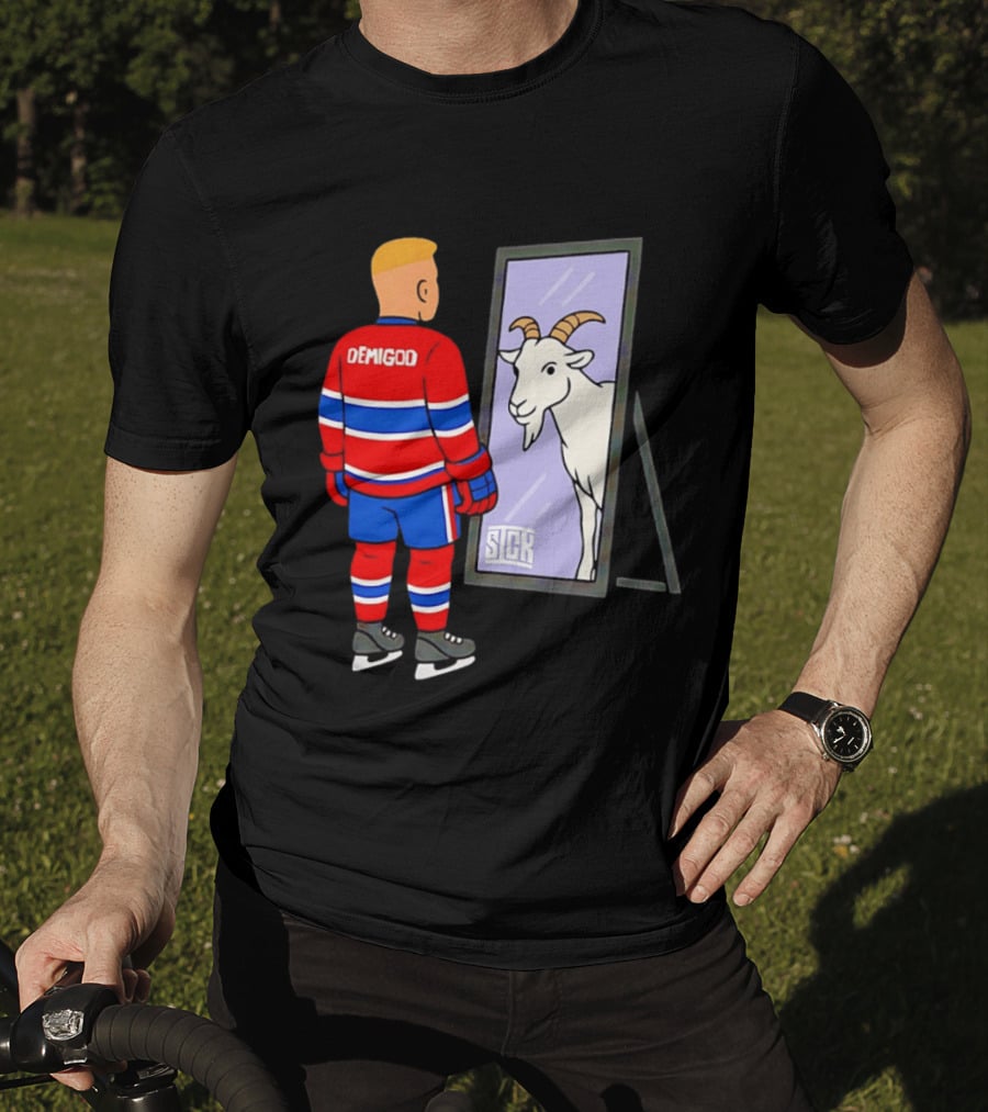 Ivan Demidov Montreal Canadiens Demigod Goat Mirror Reflection T-Shirt