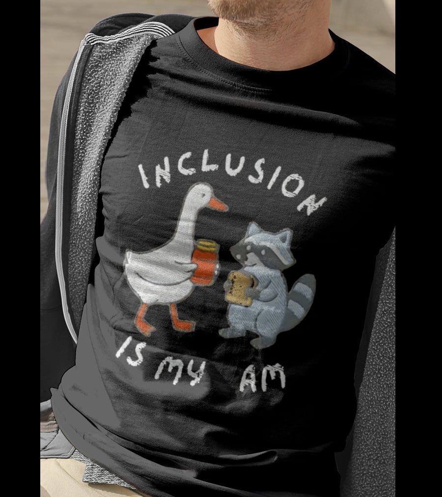 Raccoon Goose Inclusion Is My Jam Sandwich T-Shirt