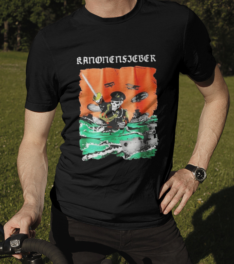 Kanonenfieber Soldatenschicksale 2026 Tour Naval Warfare Skeleton Captain Swords And Battleships T-Shirt