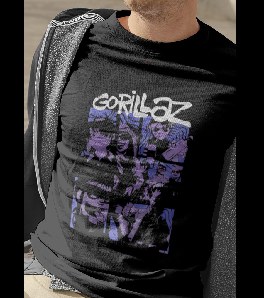 Gorillaz Murdoc Niccals Noodle Russel Hobbs Purple T-Shirt