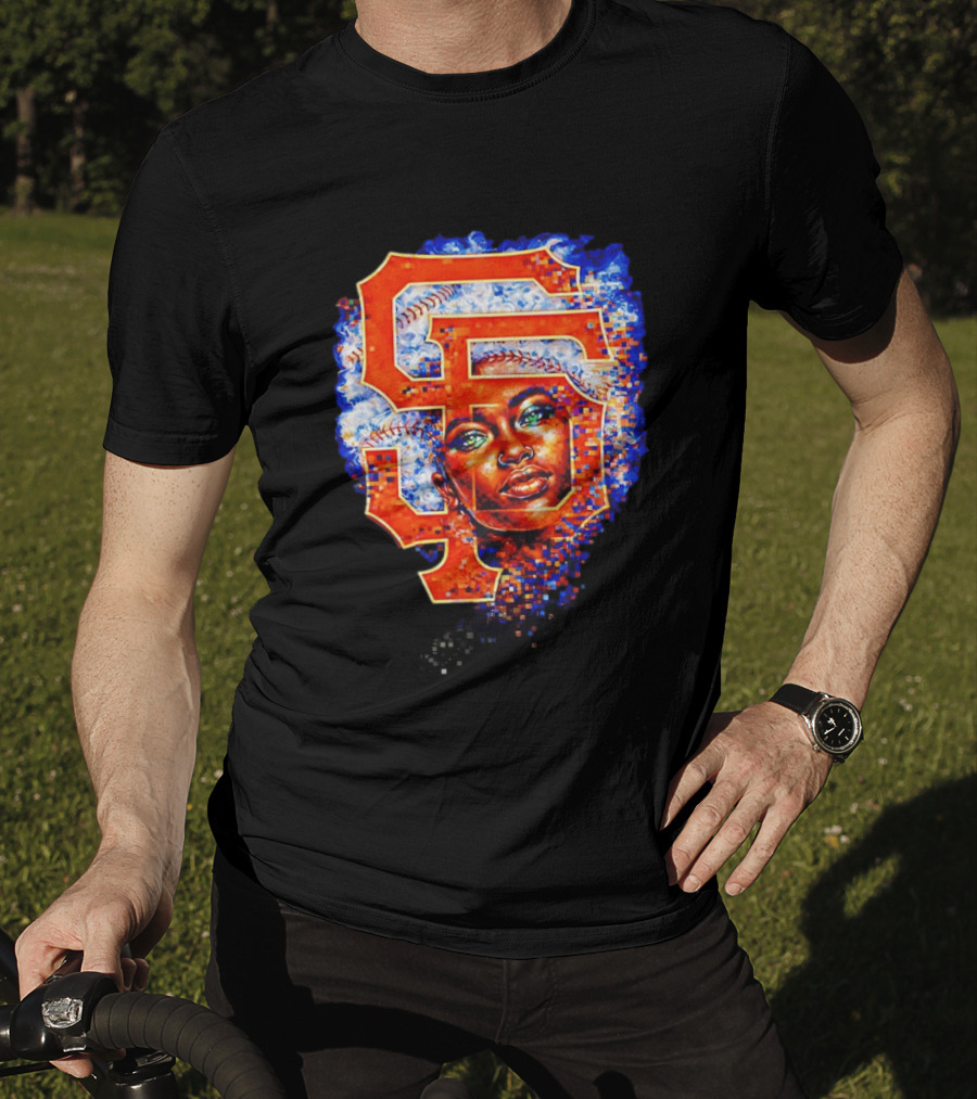 San Francisco Giants Black Heritage Night 2026 Baseball SF Logo Afro T-Shirt