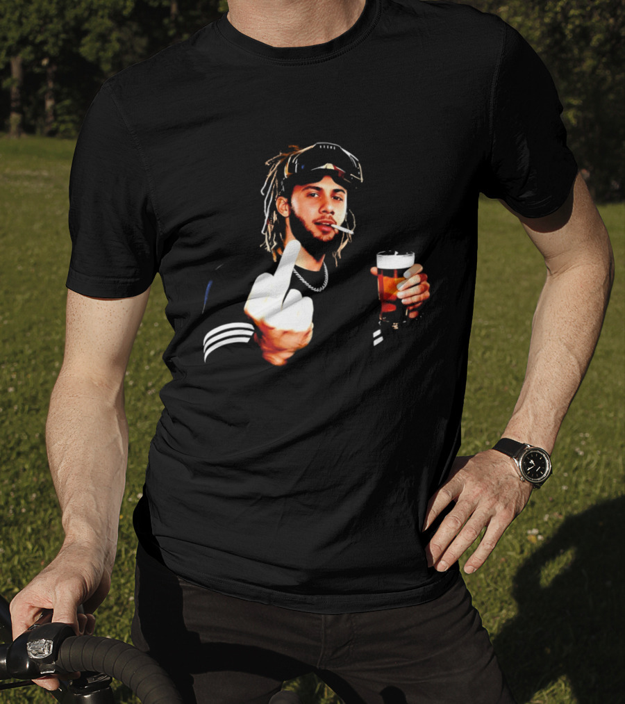 Fernando Tatis Jr Middle Finger Drinking Beer And Smoking T-Shirt