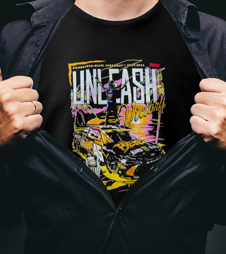 23XI Racing Unleash Tyler Reddick 2024 Straight Talk Wireless 400 Homestead Miami Speedway 10 22 T-Shirt