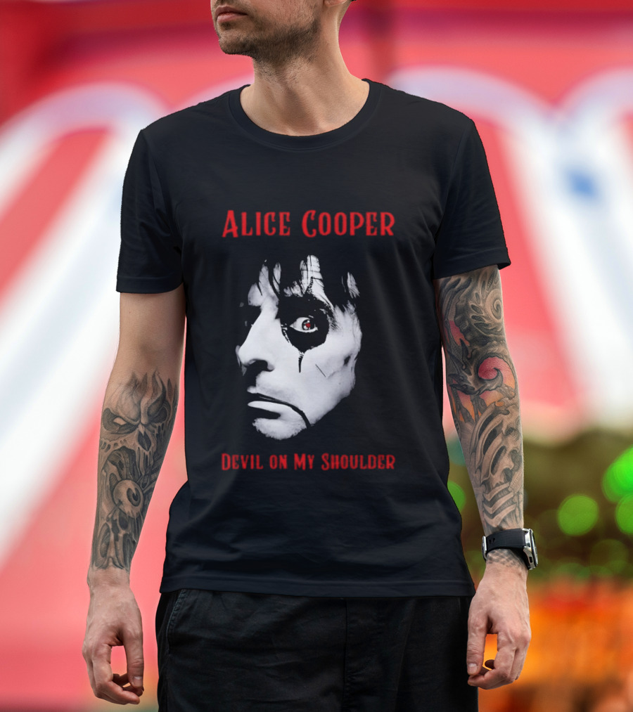 Alice Cooper Devil On My Shoulder Halloween Horror Music T-Shirt
