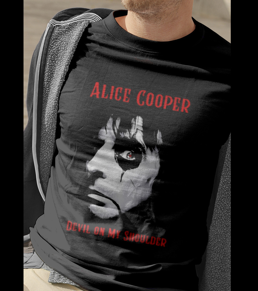 Alice Cooper Devil On My Shoulder Halloween Horror Music T-Shirt