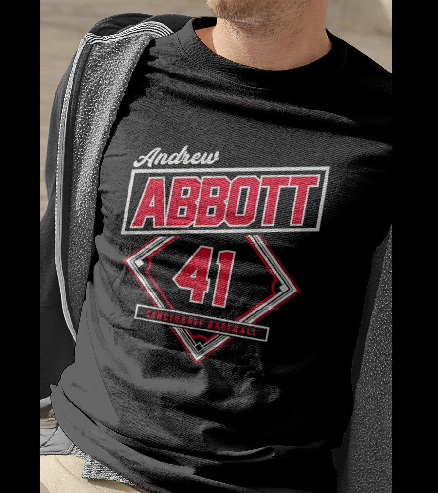 Andrew Abbott 41 Cincinnati Reds Baseball T-Shirt