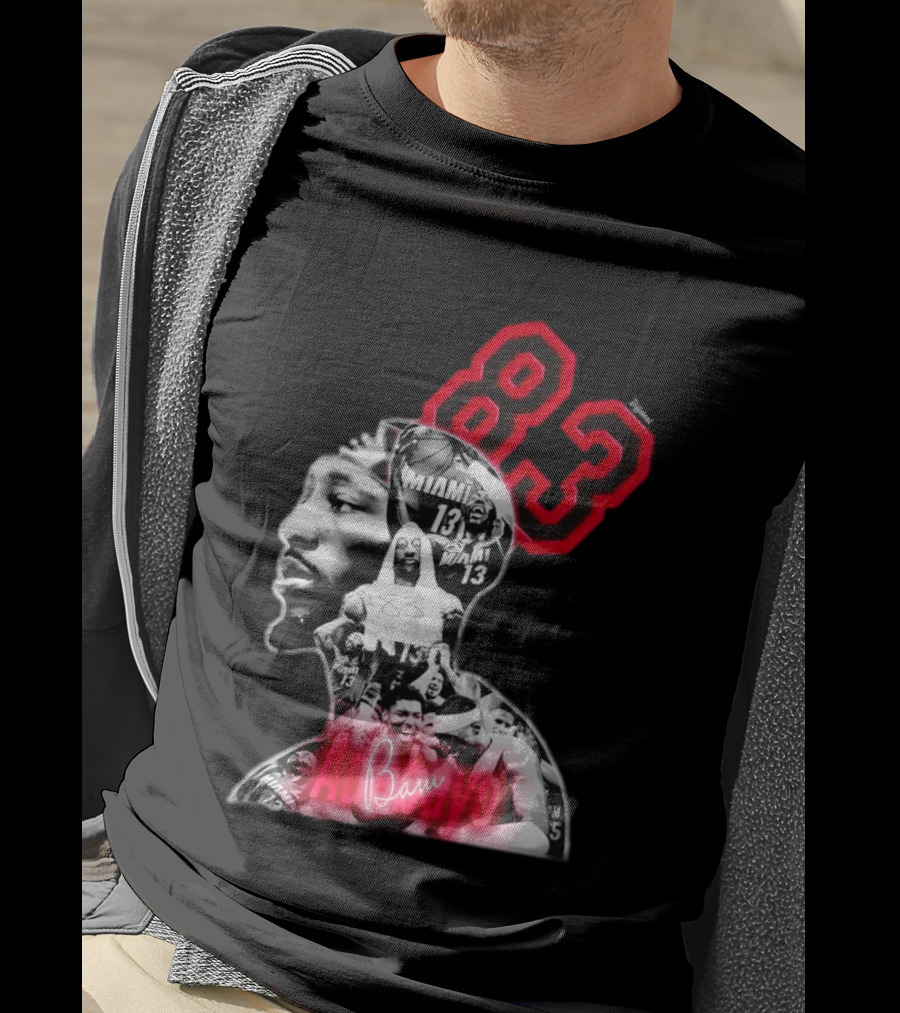 Bam Adebayo 83 Miami Heat 13 NBA Basketball T-Shirt