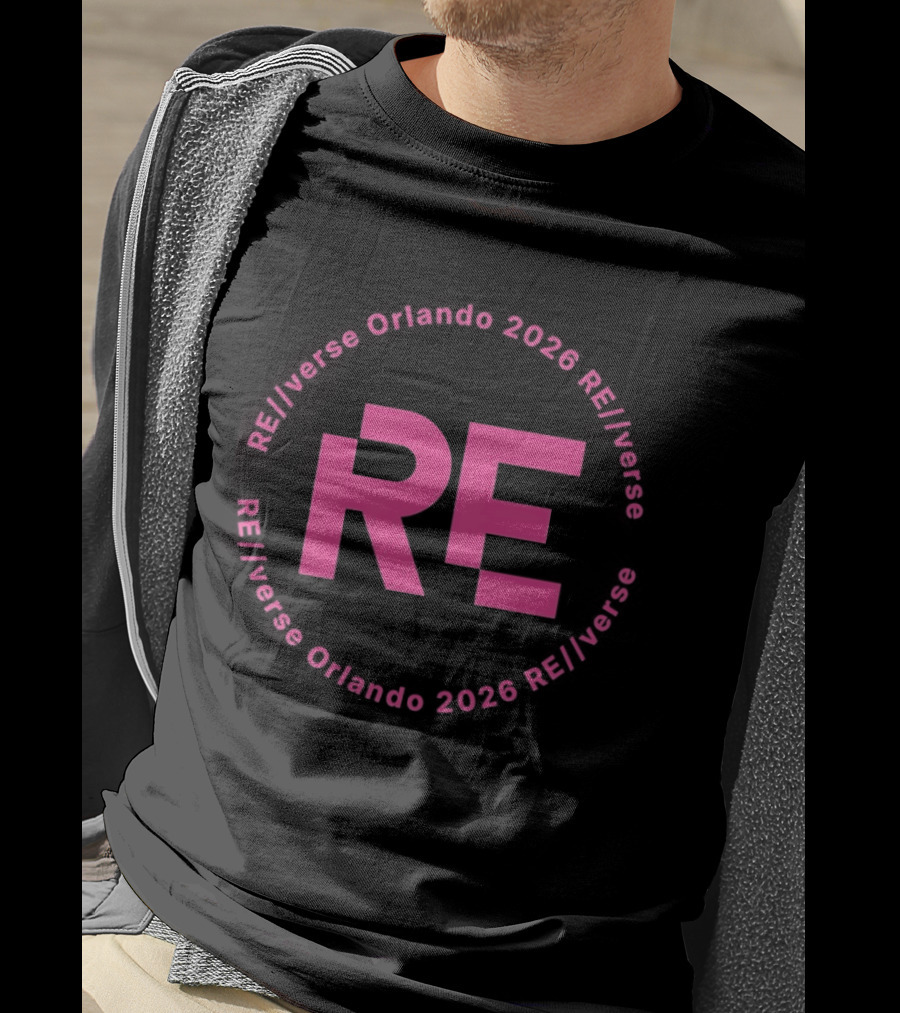 Reverse Orlando 2026 RE Black And Gold Circle T-Shirt