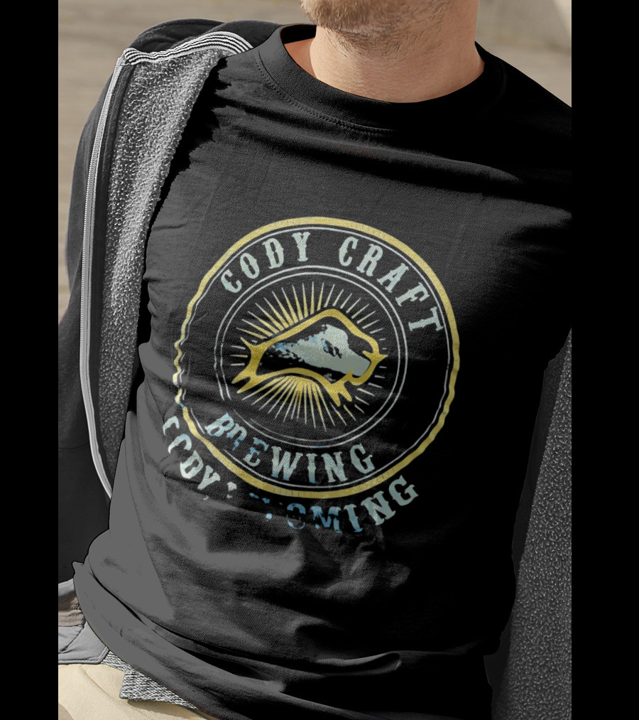 Cody Craft Brewing Seal Cody Wyoming Sunburst T-Shirt