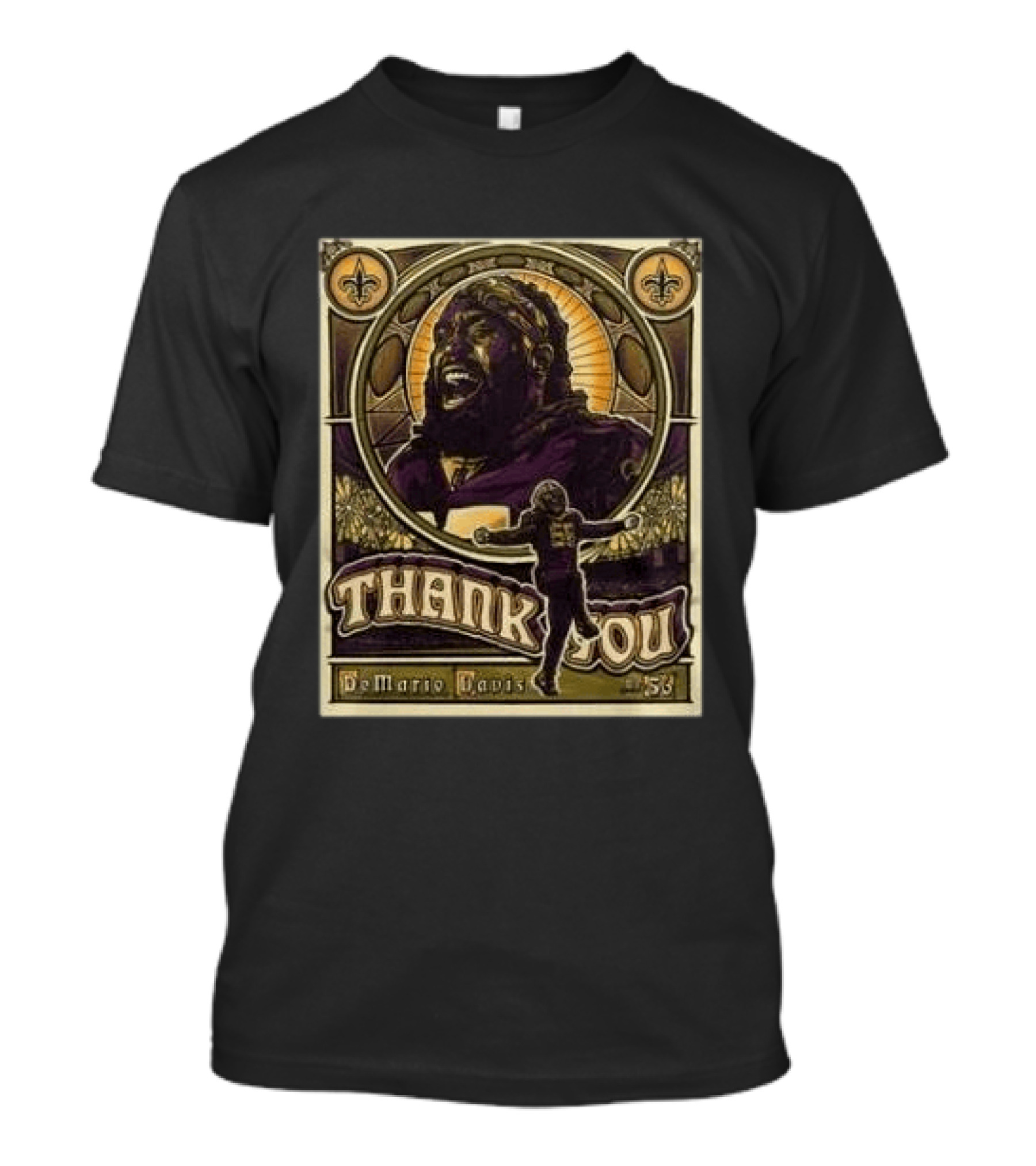New Orleans Saints Thank You Demario Davis #56 T-Shirt