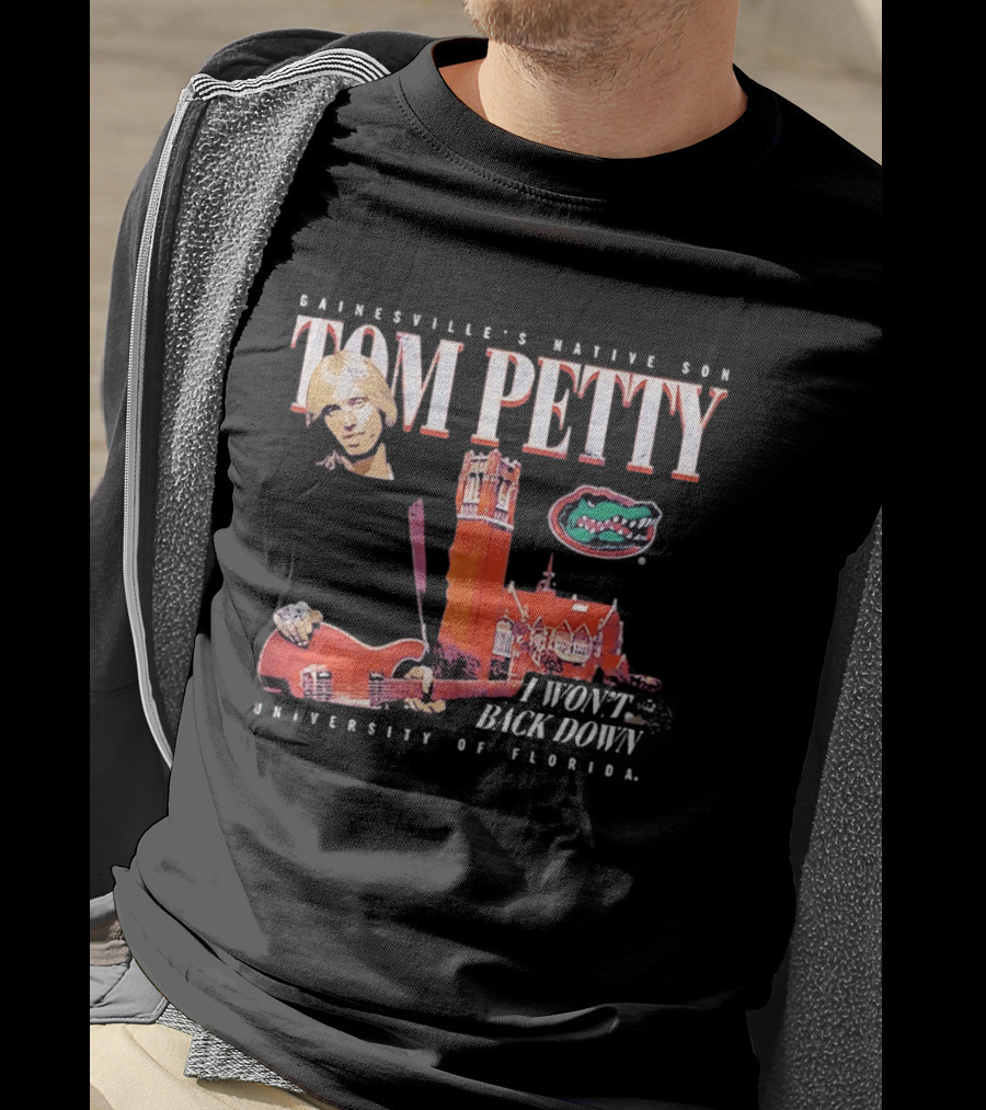 Tom Petty Florida Gators Century Tower I Won't Back Down T-Shirt