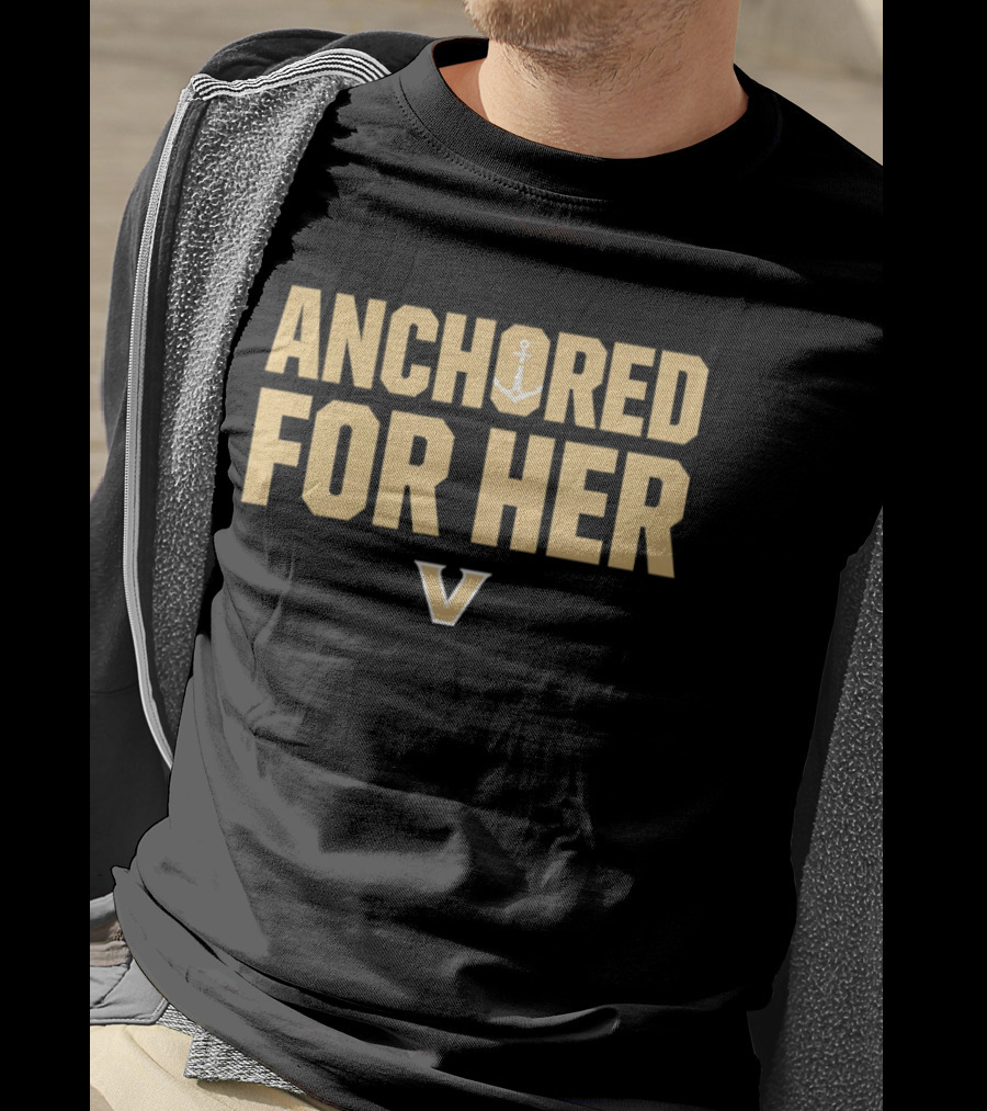 Vanderbilt Commodores Anchored For Her V T-Shirt