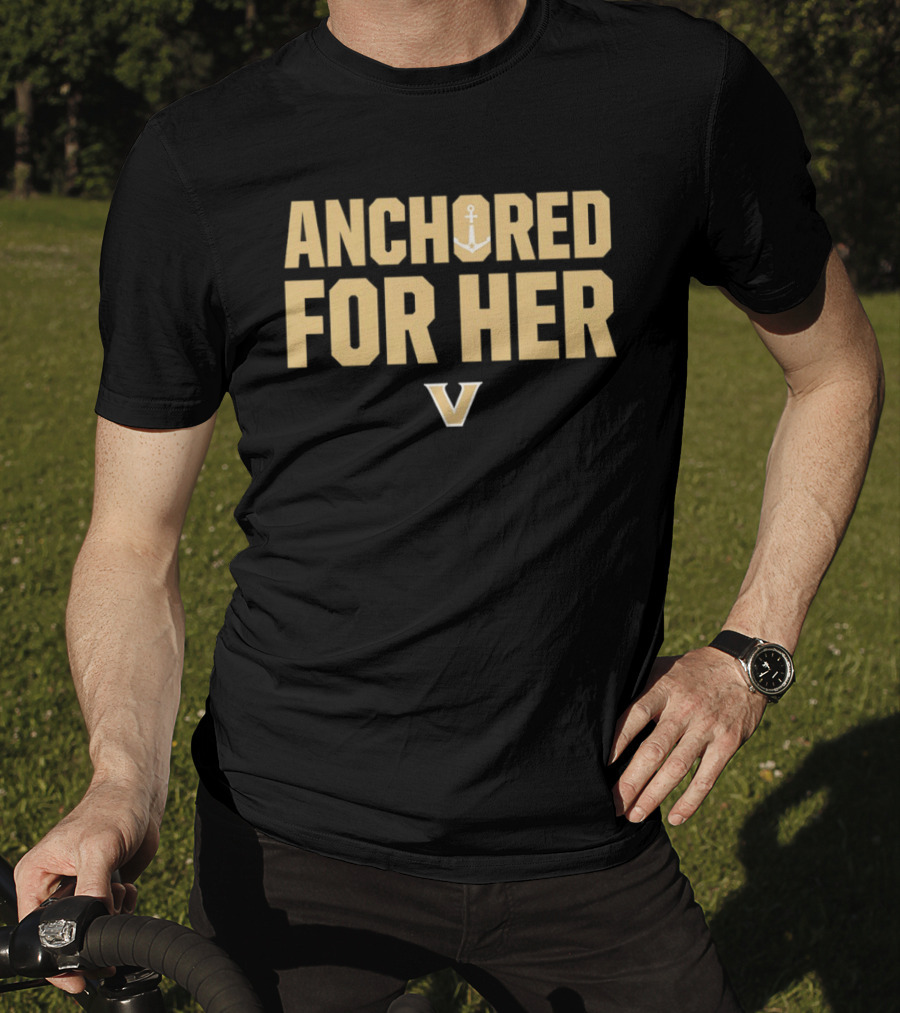 Vanderbilt Commodores Anchored For Her V T-Shirt