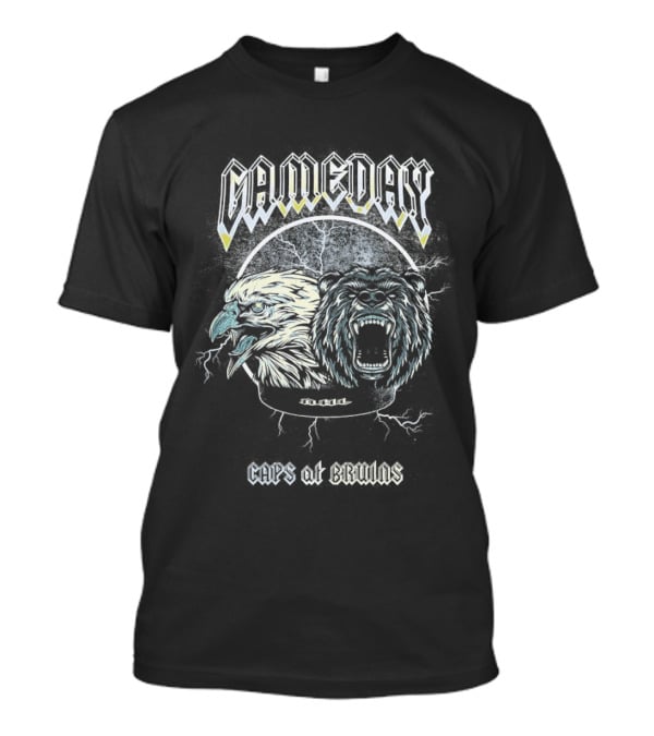 Gameday Our Time Has Come Capitals Vs Bruins Roaring Beast Lightning T-Shirt