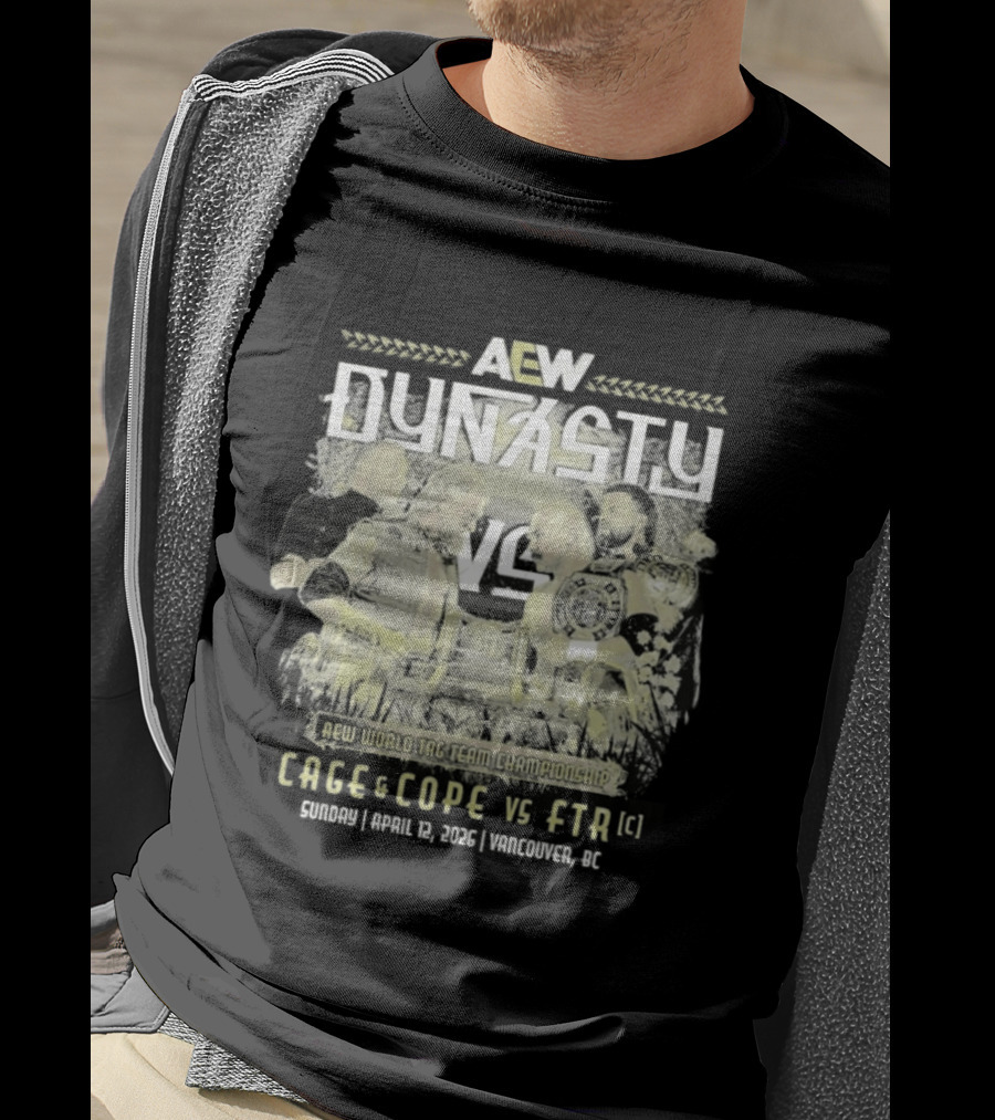 AEW Dynasty 2026 Cage Cope FTR Matchup T-Shirt
