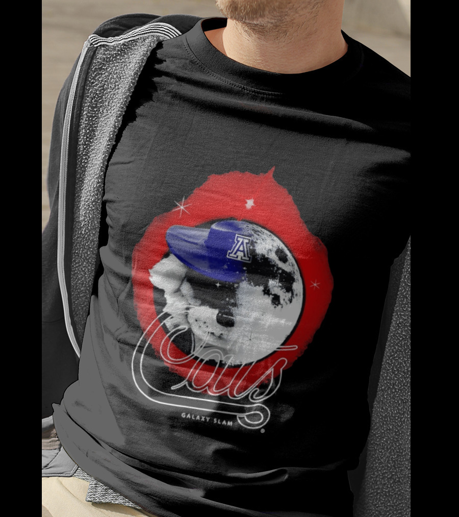 Arizona Wildcats SLAM Galaxy Cats Half Wilbur Half Moon T-Shirt