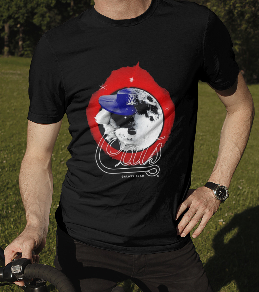 Arizona Wildcats SLAM Galaxy Cats Half Wilbur Half Moon T-Shirt