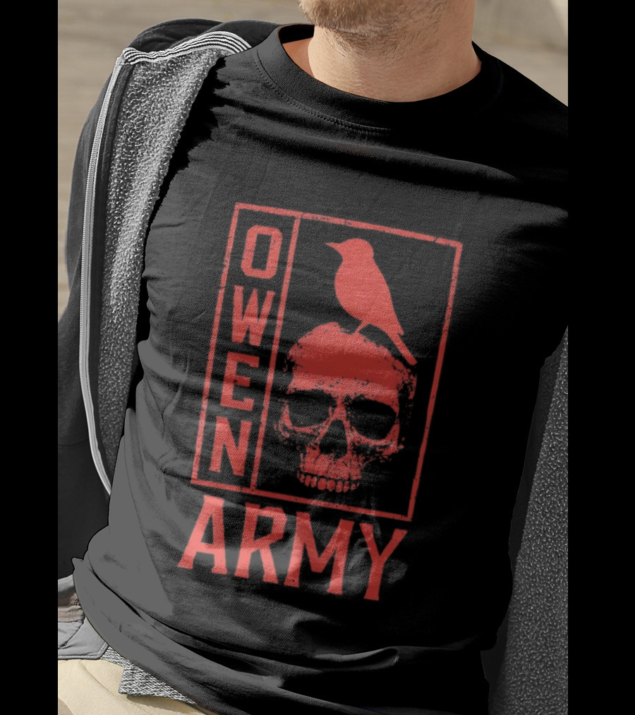 Owen Army Skull With Bird T-Shirt