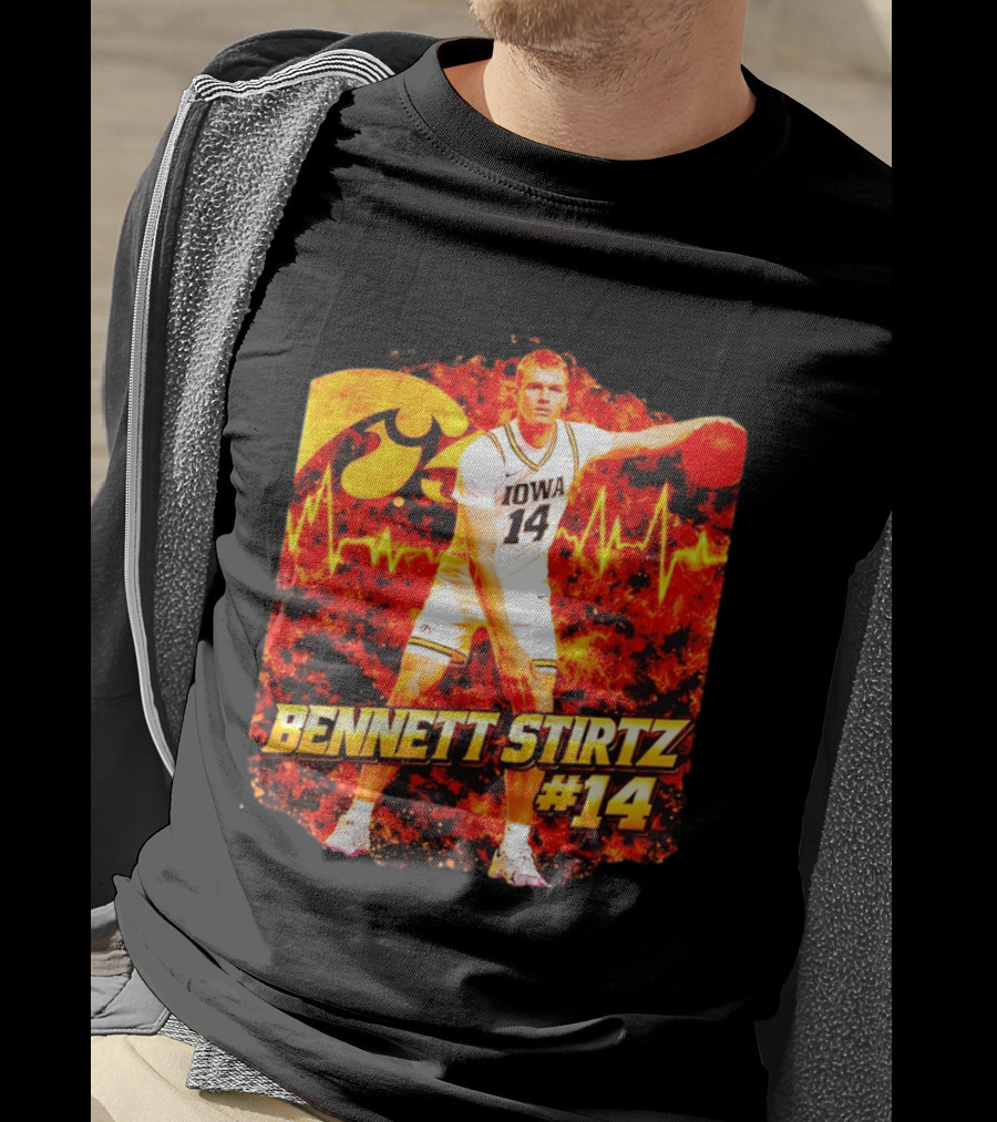 Bennett Stirtz #14 Iowa Basketball Hawkeye Energy Dynamic Performance T-Shirt