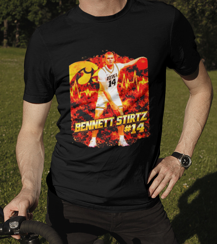 Bennett Stirtz #14 Iowa Basketball Hawkeye Energy Dynamic Performance T-Shirt