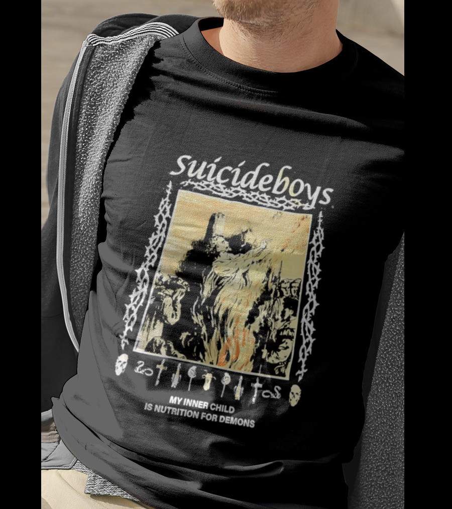 Suicideboys My Inner Child Is Nutrition For Demons Tarot Skeletons T-Shirt