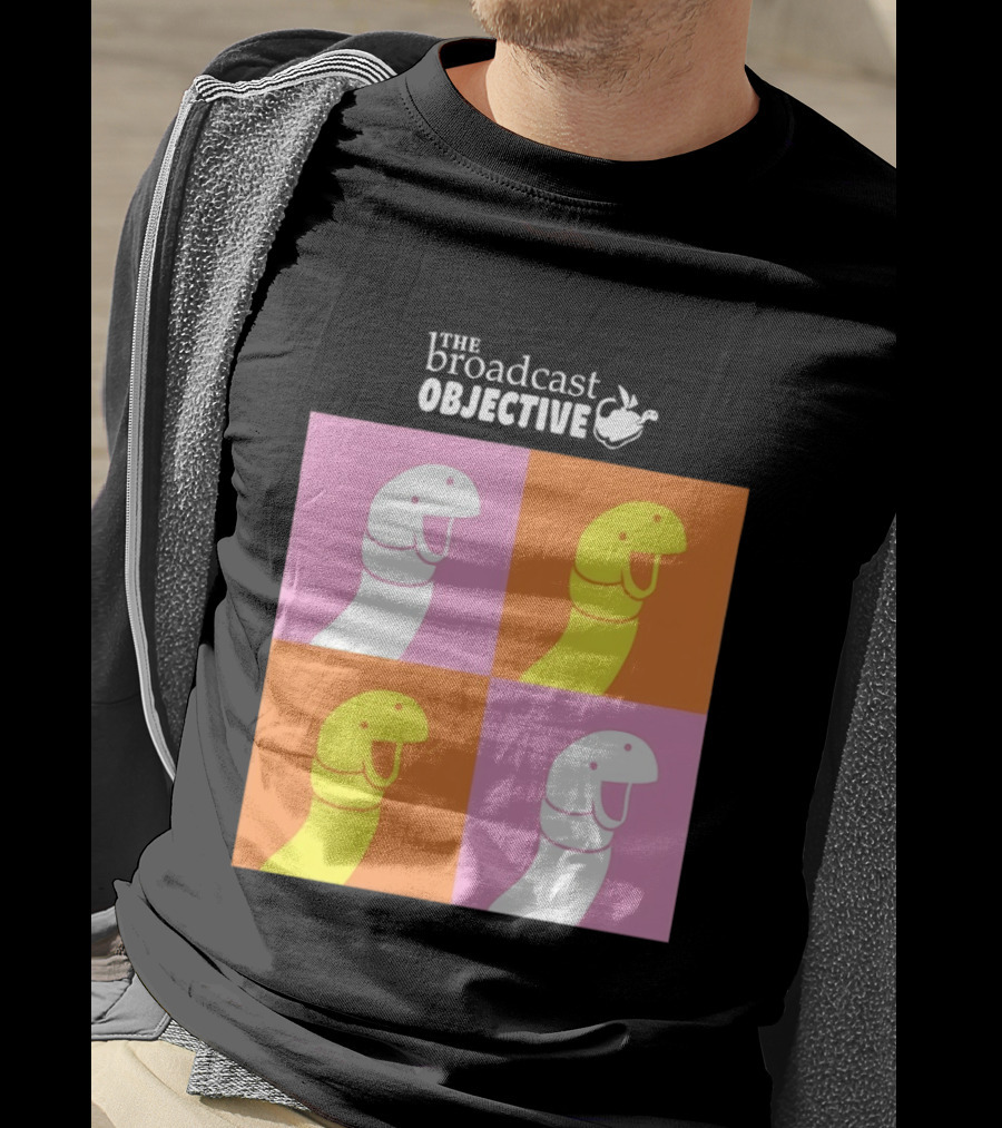 The Broadcast Objective Colorful Cartoon Faces Pop T-Shirt