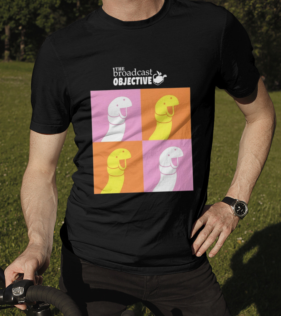 The Broadcast Objective Colorful Cartoon Faces Pop T-Shirt
