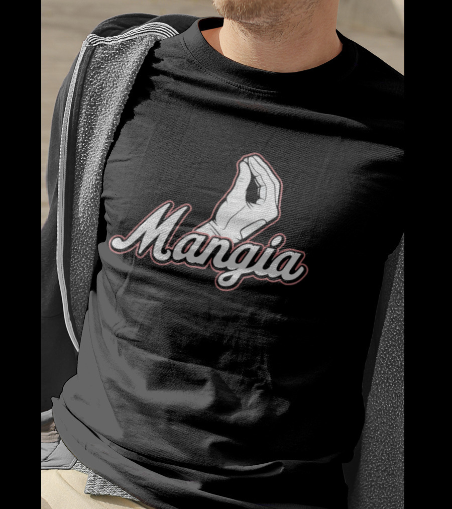 Mangia Italian Hand Gesture Classic Baseball T-Shirt
