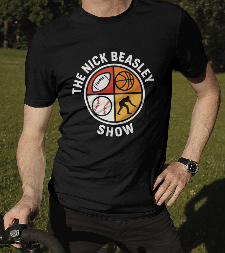 Baseball Football Basketball Softball Sports Icon The Nick Beasley Show T-Shirt