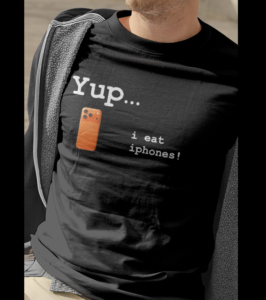 Yup I Eat IPhones Orange IPhone T-Shirt