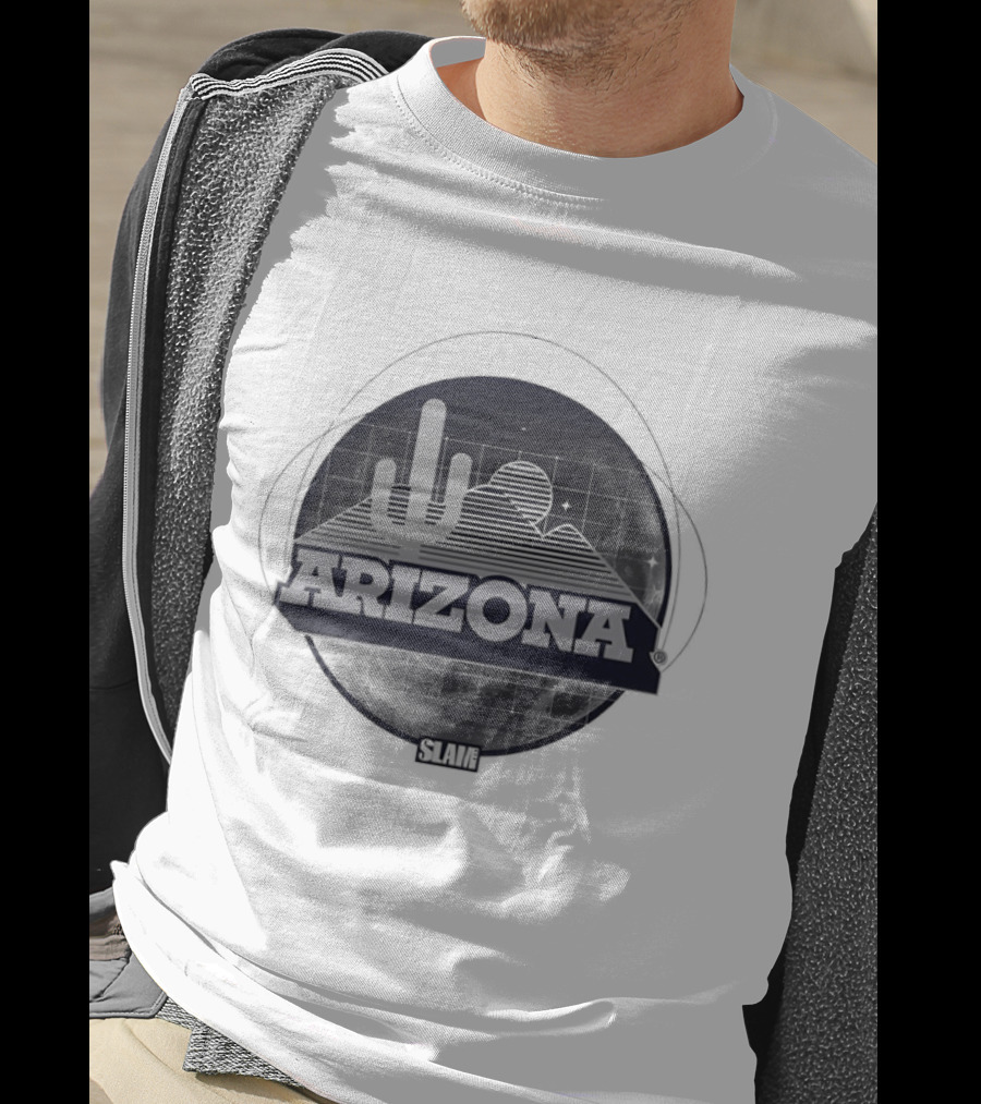 Arizona Wildcats Cactus Pyramid Sunset SLAM Magazine Basketball Fan T-Shirt
