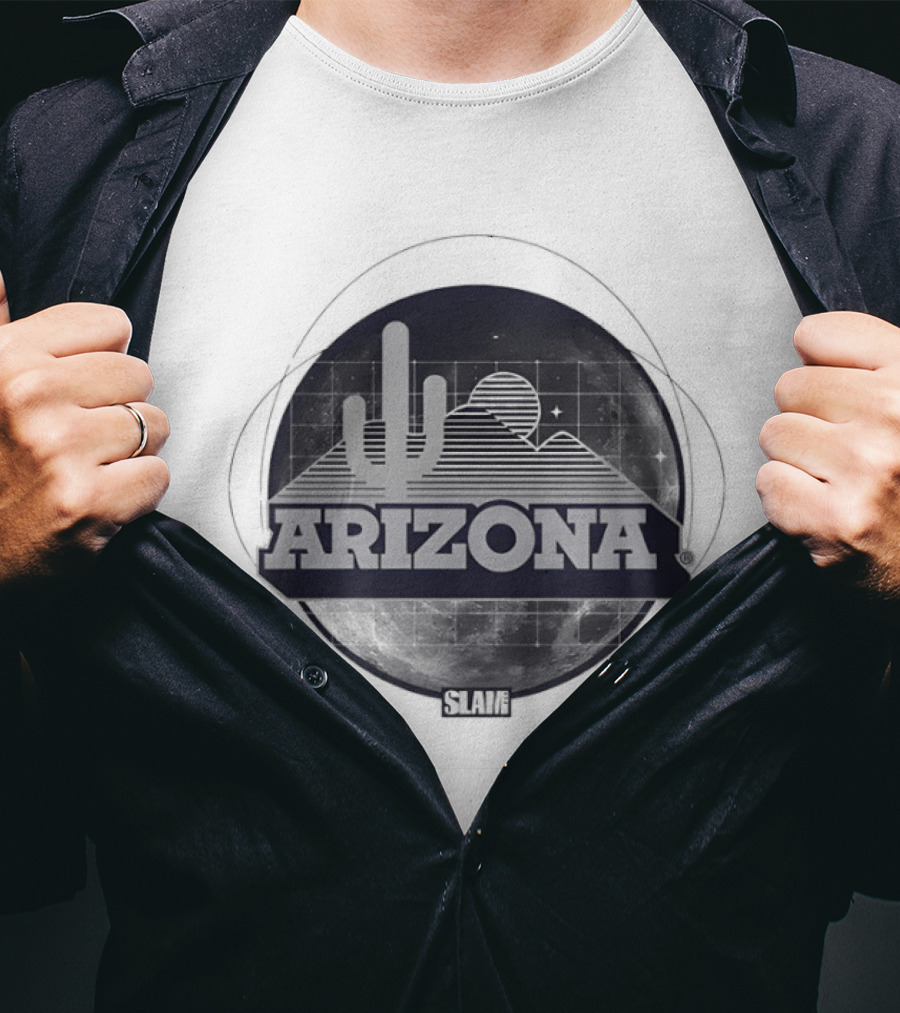 Arizona Wildcats Cactus Pyramid Sunset SLAM Magazine Basketball Fan T-Shirt