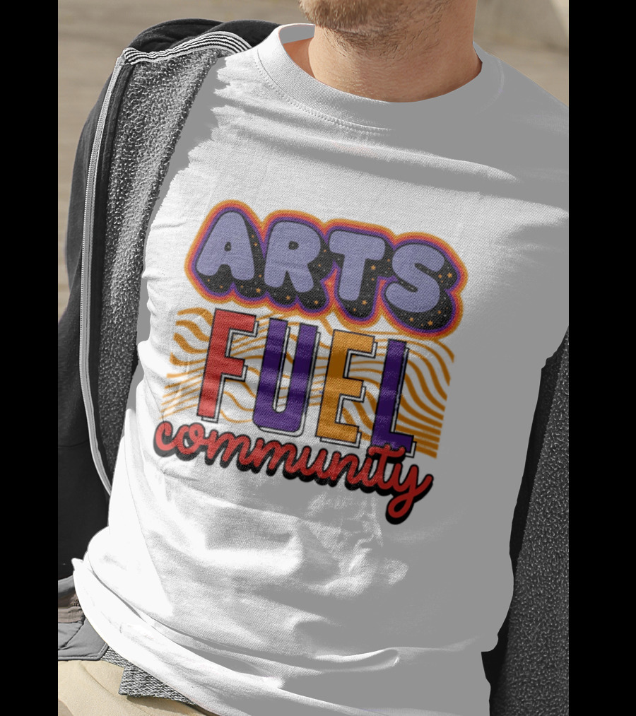 Arts Fuel Community Artswave Bold Colorful T-Shirt