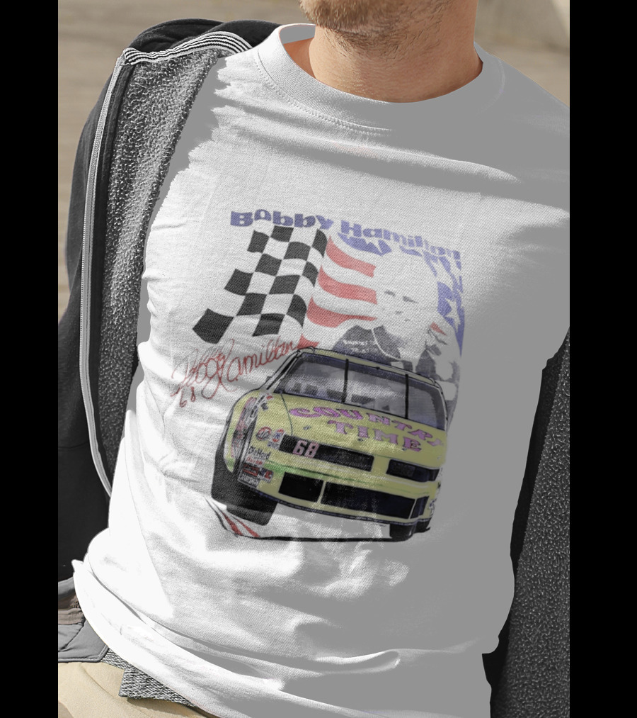 Bobby Hamilton Country Time 68 NASCAR 1991 Winston Cup Series Rookie Racing Decor T-Shirt