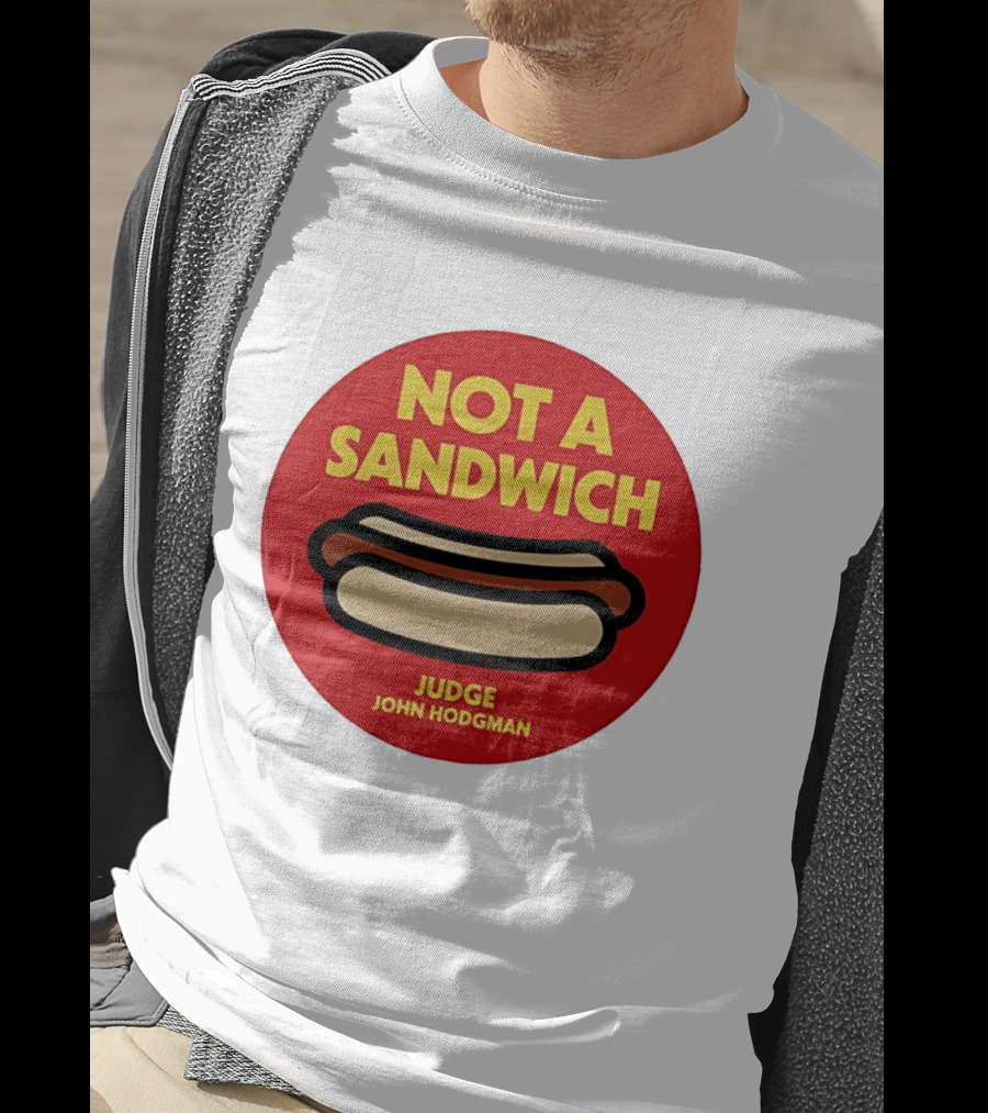 Not A Sandwich Judge John Hodgman Hot Dog Debate Red T-Shirt