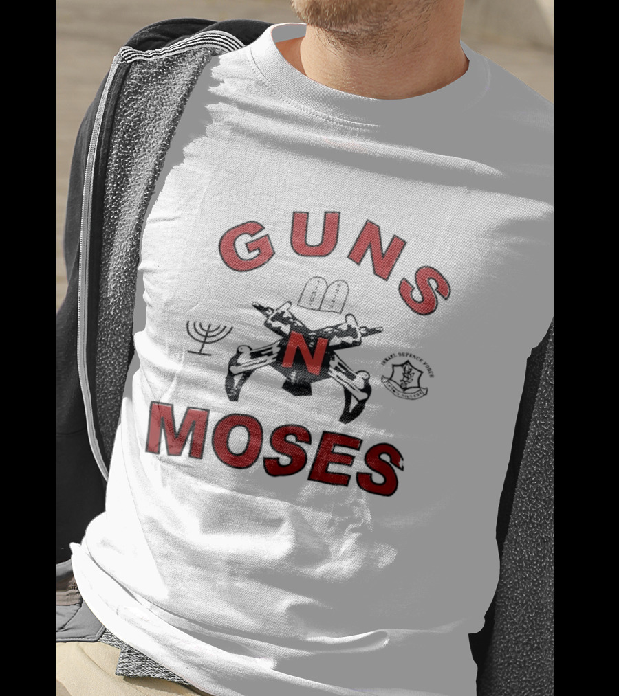 Guns N Moses Menorah Ten Commandments Guns N Roses Band T-Shirt