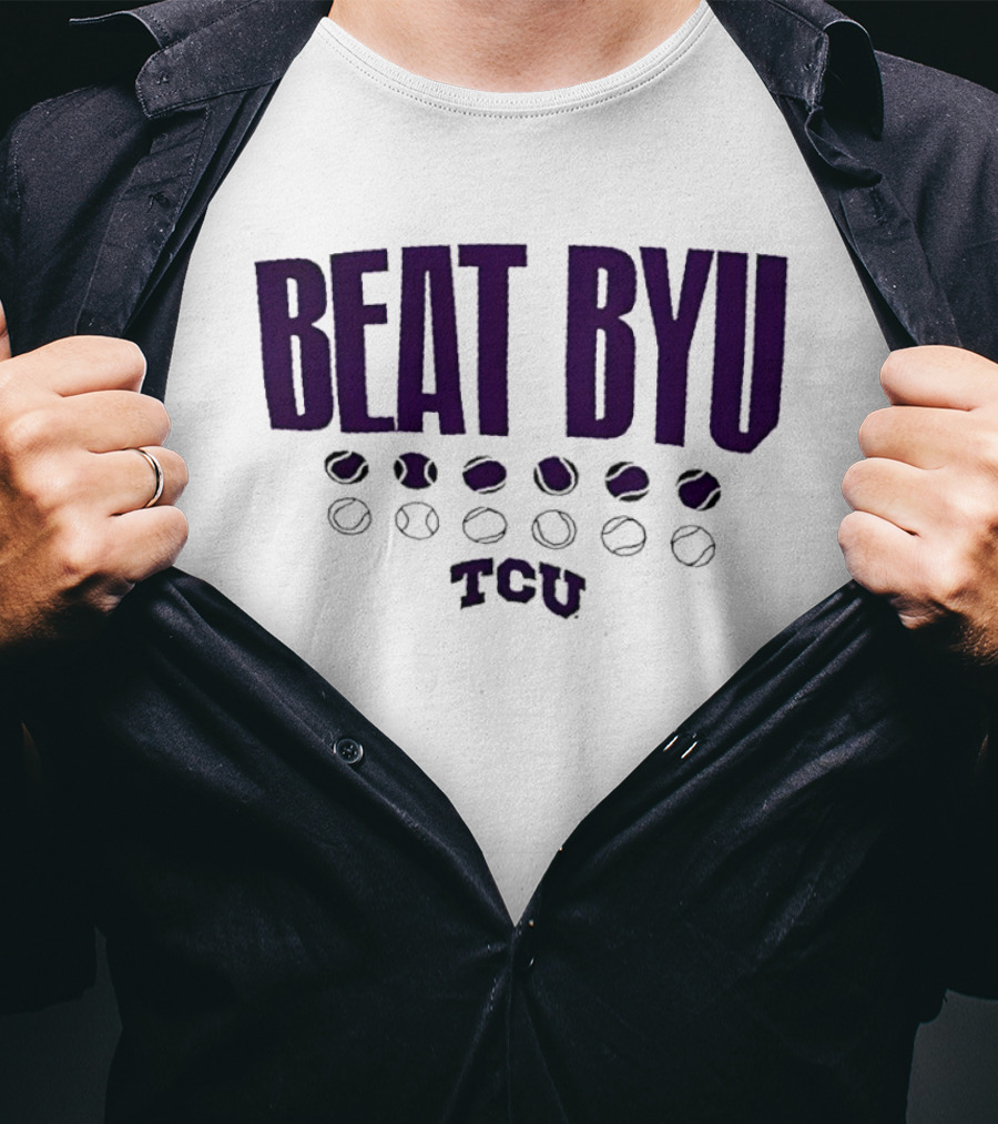 TCU Beat BYU Baseball Football Rivalry T-Shirt