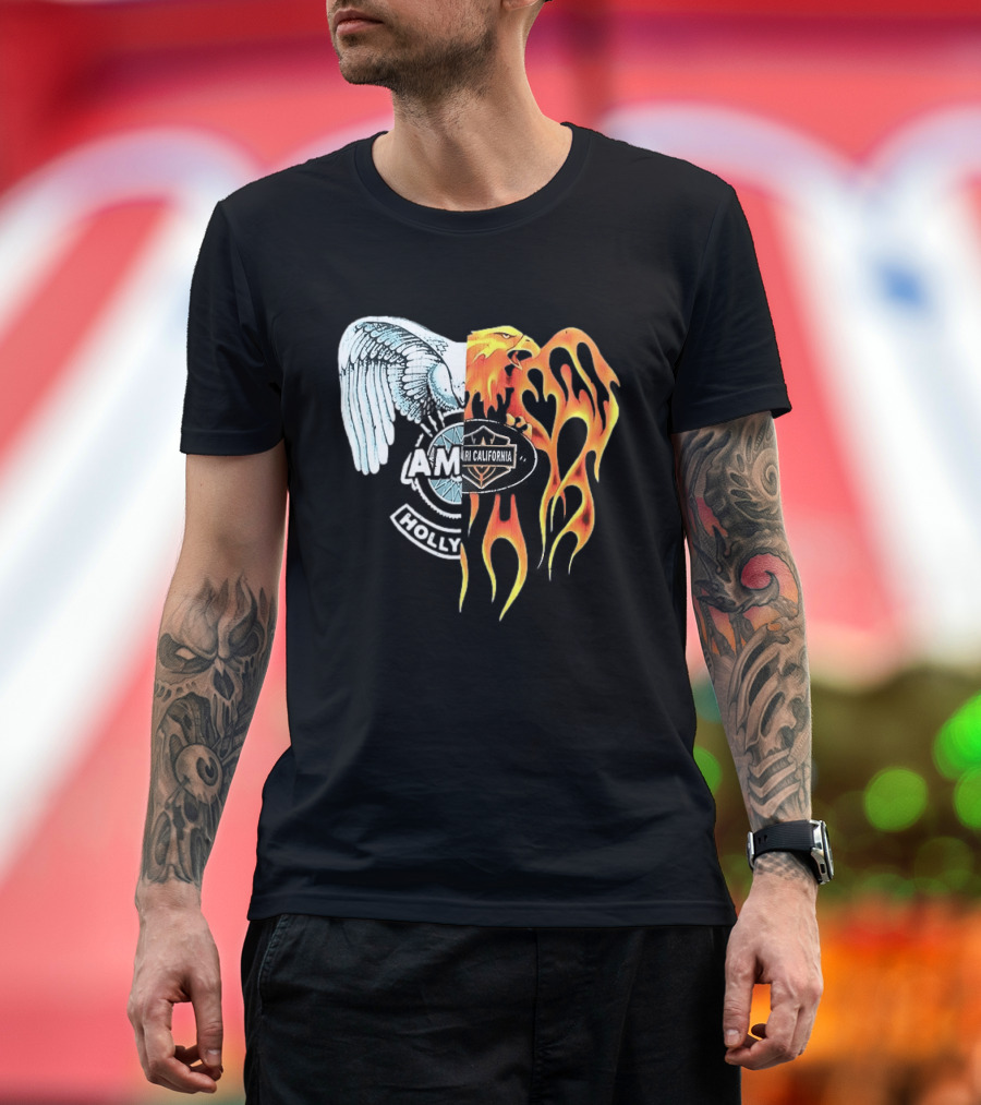 AMIRI Hollywood Spliced Eagle Fire Wing T-Shirt