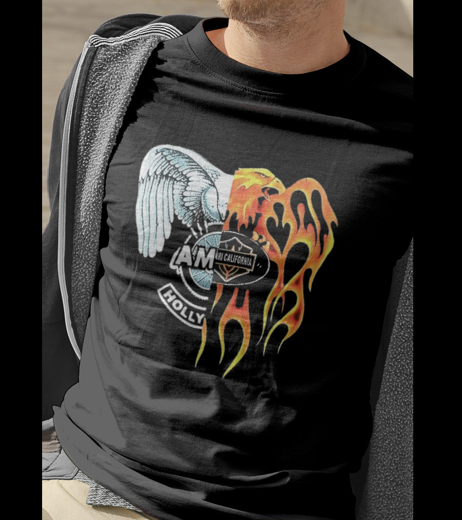AMIRI Hollywood Spliced Eagle Fire Wing T-Shirt