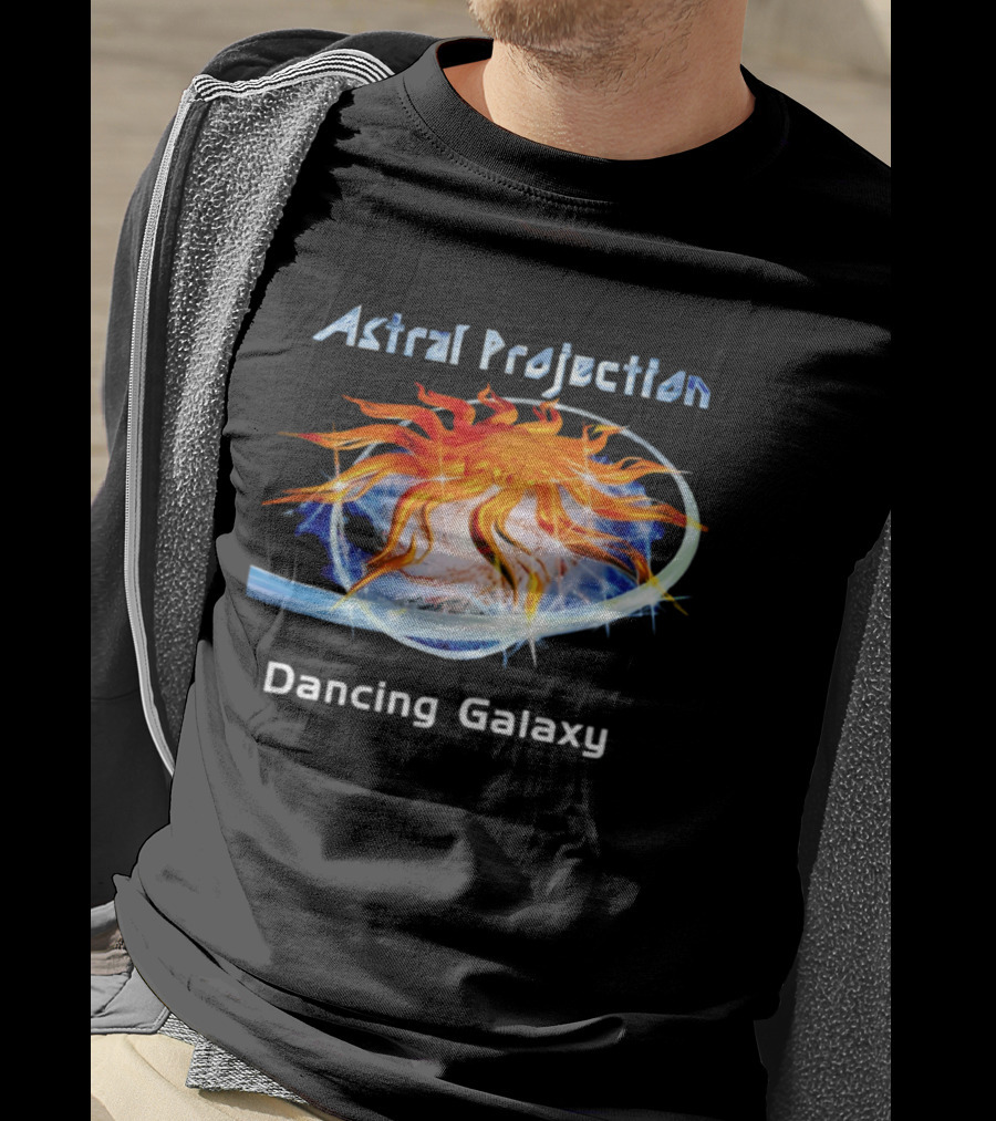 Astral Projection Dancing Galaxy Cosmic Fire And Water T-Shirt