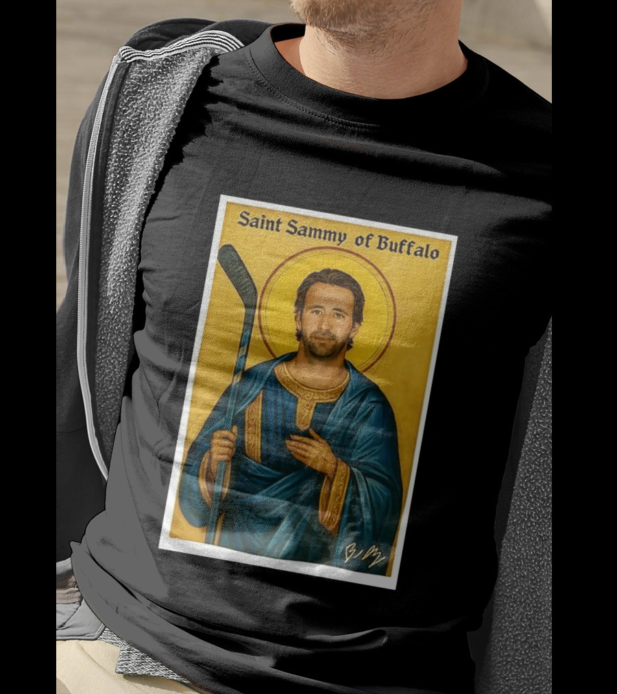 Saint Sammy Of Buffalo Hockey Player Icon NHL Buffalo Sabres T-Shirt