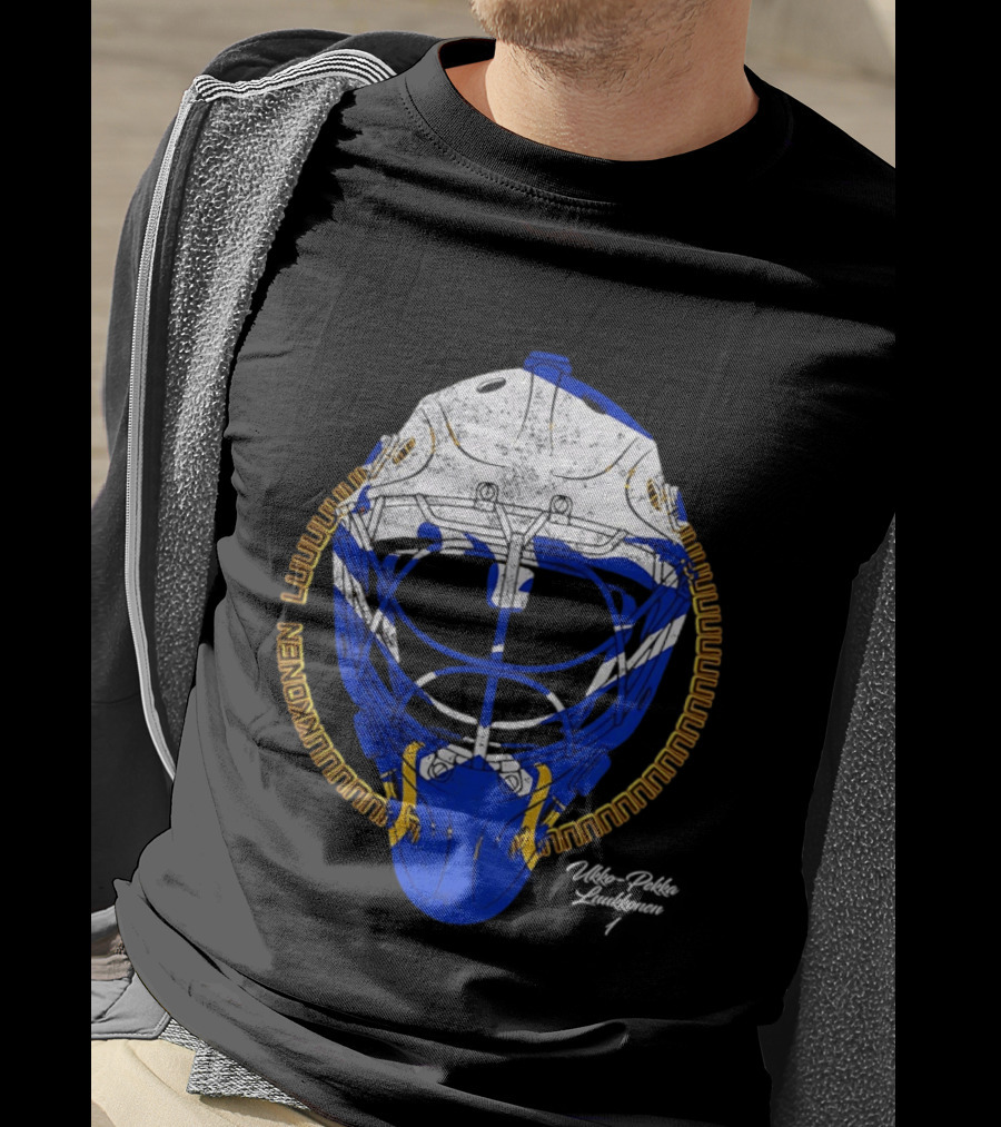 Buffalo Sabres Ukko Pekka Luukkonen Hockey Helmet NHL 2026 T-Shirt
