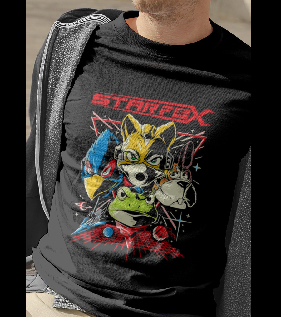 Star Fox The Final Mission V2 Fox McCloud Falco Lombardi Slippy Toad Gaming T-Shirt