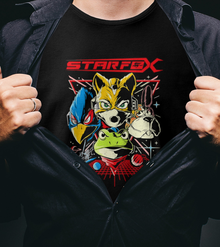 Star Fox The Final Mission V2 Fox McCloud Falco Lombardi Slippy Toad Gaming T-Shirt